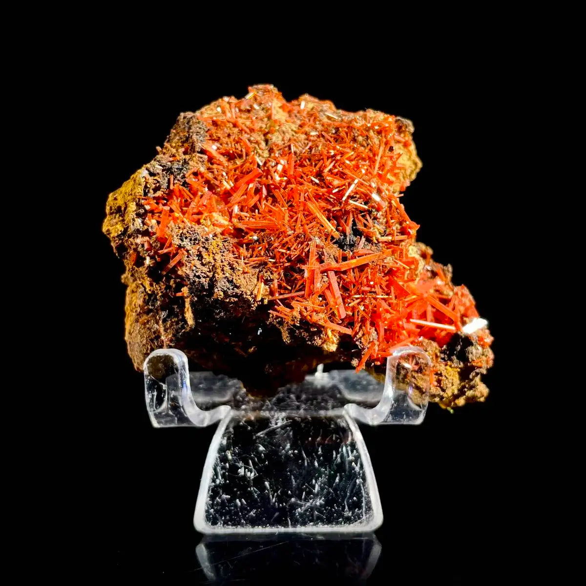 Natural Australian Crocoite Crystal Specimen | Rare Lead Chromate Mineral on Matrix | Collector’s Grade |  7*5.5*4 cm