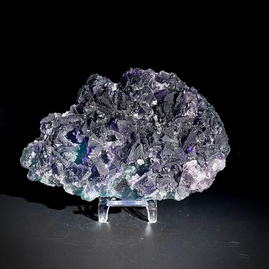 Natural  Purple Fluorite Crystal Specimen | Zhejiang, China | 840g |15.5*10*3.5cm