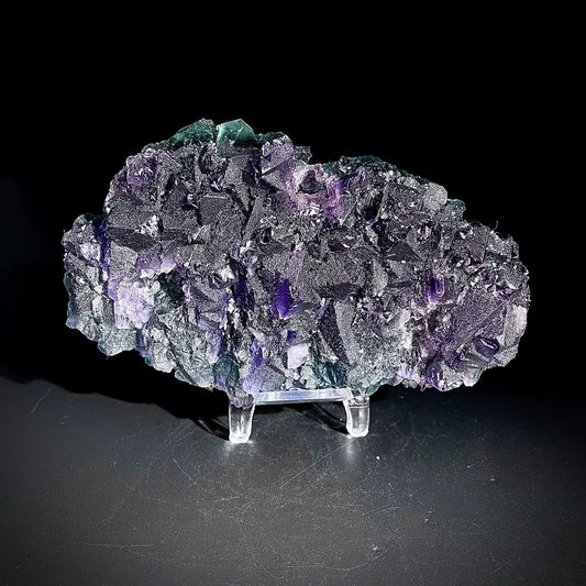 Natural  Purple Fluorite Crystal Specimen | Zhejiang, China | 470g |13*8*3cm