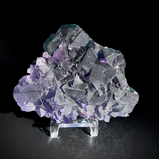 Natural  Purple Fluorite Crystal Specimen | Zhejiang, China | 370g |11*8*3cm