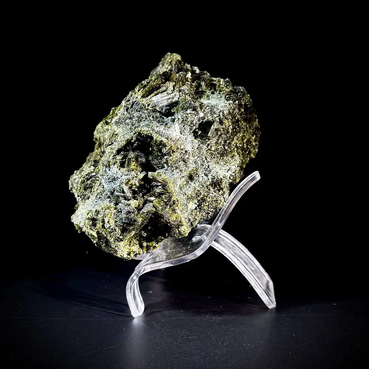 Natural Green Epidote & Tourmaline Specimen | Madagascar | 590 g | 10*7*9 cm