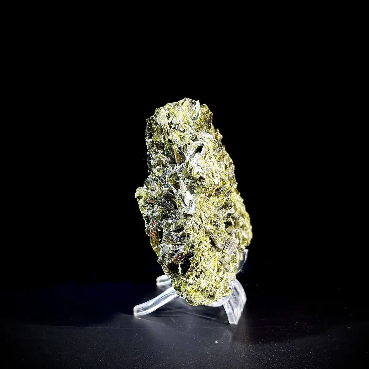 Natural Green Epidote& Tourmaline Specimen | Madagascar | 160 g | 8*6.5*3 cm