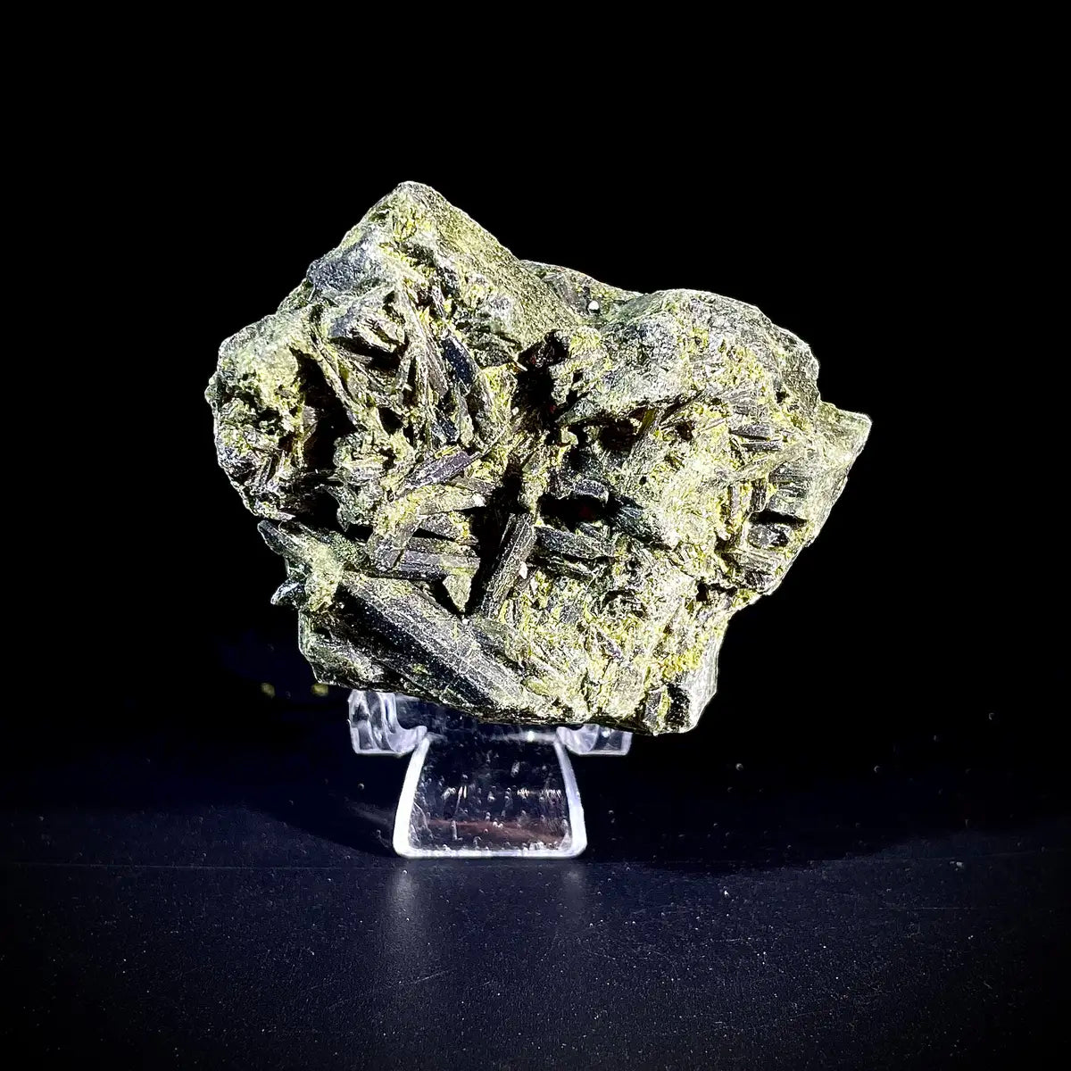 Natural Green Epidote& Tourmaline Specimen | Madagascar | 200 g | 7*4*5 cm