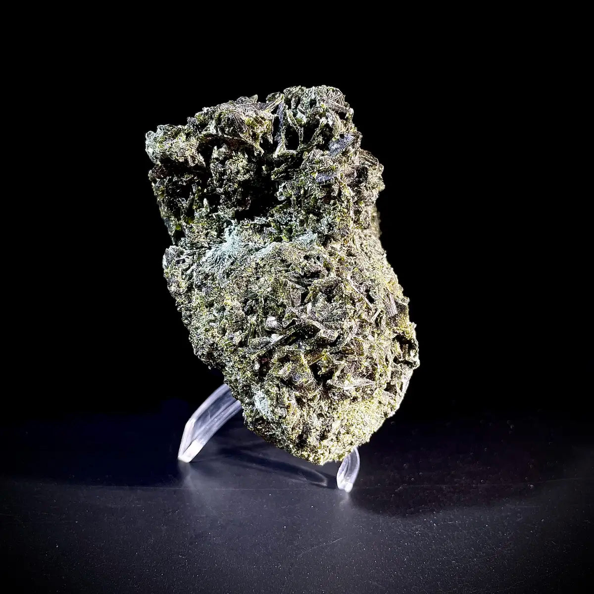 Natural Green Epidote&amp; Tourmaline Specimen | Madagascar | 400 g | 10*8.5*5.5 cm