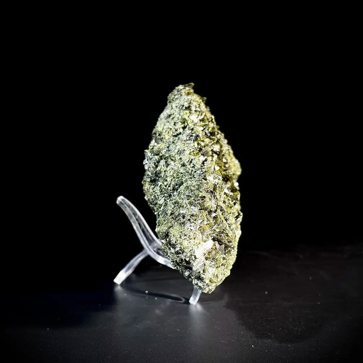 Natural Green Epidote& Tourmaline Specimen | Madagascar | 450 g | 14*8.5*3.5 cm