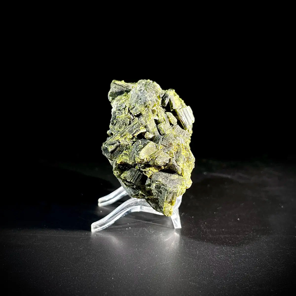 Natural Green Epidote& Tourmaline Specimen | Madagascar | 140 g | 6.5*6*3 cm