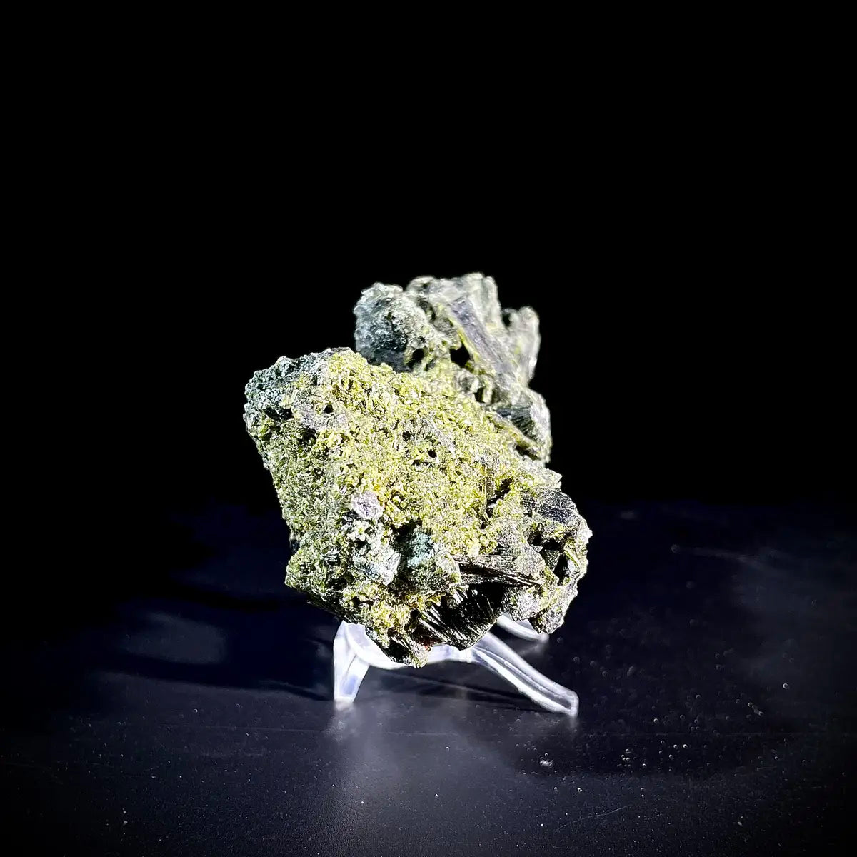 Natural Green Epidote& Tourmaline Specimen | Madagascar | 170 g | 8*5*5 cm