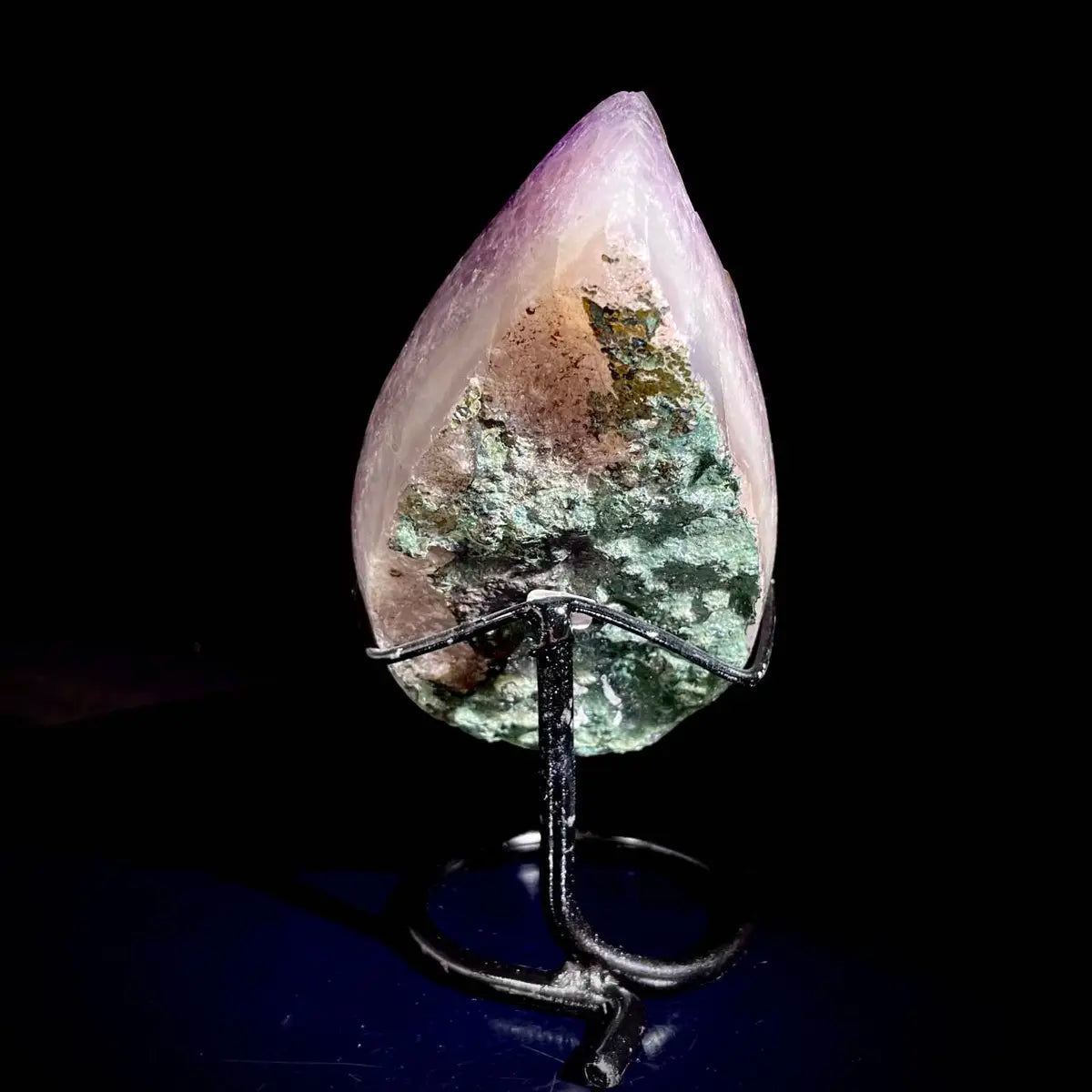 Natural Crystal-Shaped Amethyst Cluster on Stand | Museum Grade Display Mineral Specimen | Decorative Home & Office Decor | 950 g | 17*9*5 cm