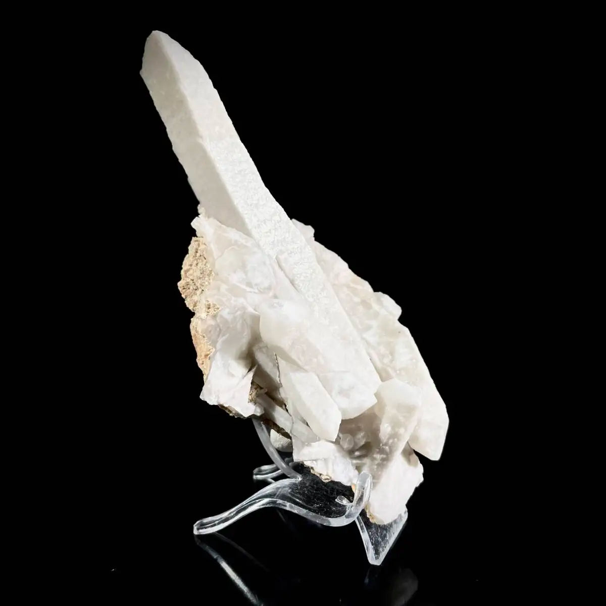 Natural Inner Mongolia Candle Quartz Crystal Cluster on Matrix | Rare Quartz Mineral Specimen | Mineral Collection | 290 g | 15*8.5*4 cm