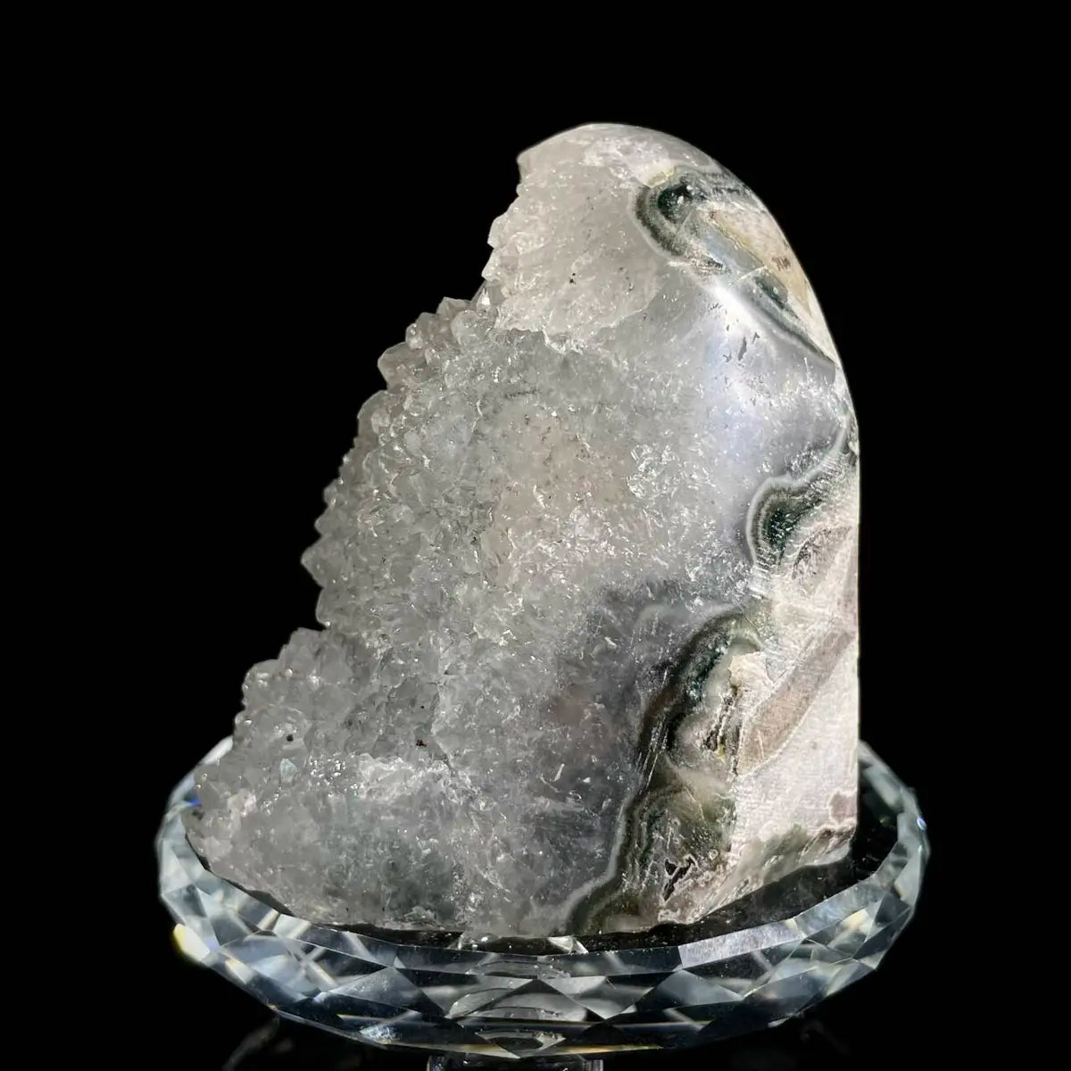 Museum Grade Natural Brazilian Rainbow Quartz Crystal Cluster with Polished Base | 240g | 6.5*6*6.5 cm | Collector Mineral Specimen | Brazil