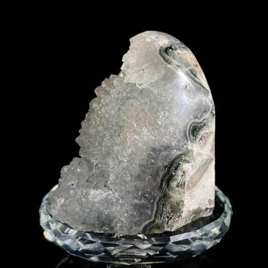 Museum Grade Natural Brazilian Rainbow Quartz Crystal Cluster with Polished Base | 240g | 6.5*6*6.5 cm | Collector Mineral Specimen | Brazil