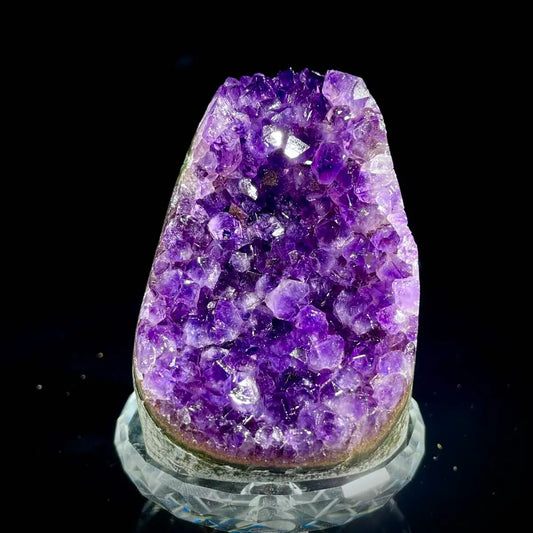 A448-Natural Uruguay Amethyst Crystal Cluster on Matrix | Rare Quartz Mineral Specimen | Mineral Collection | 480 g | 9.5*6*7.5 cm