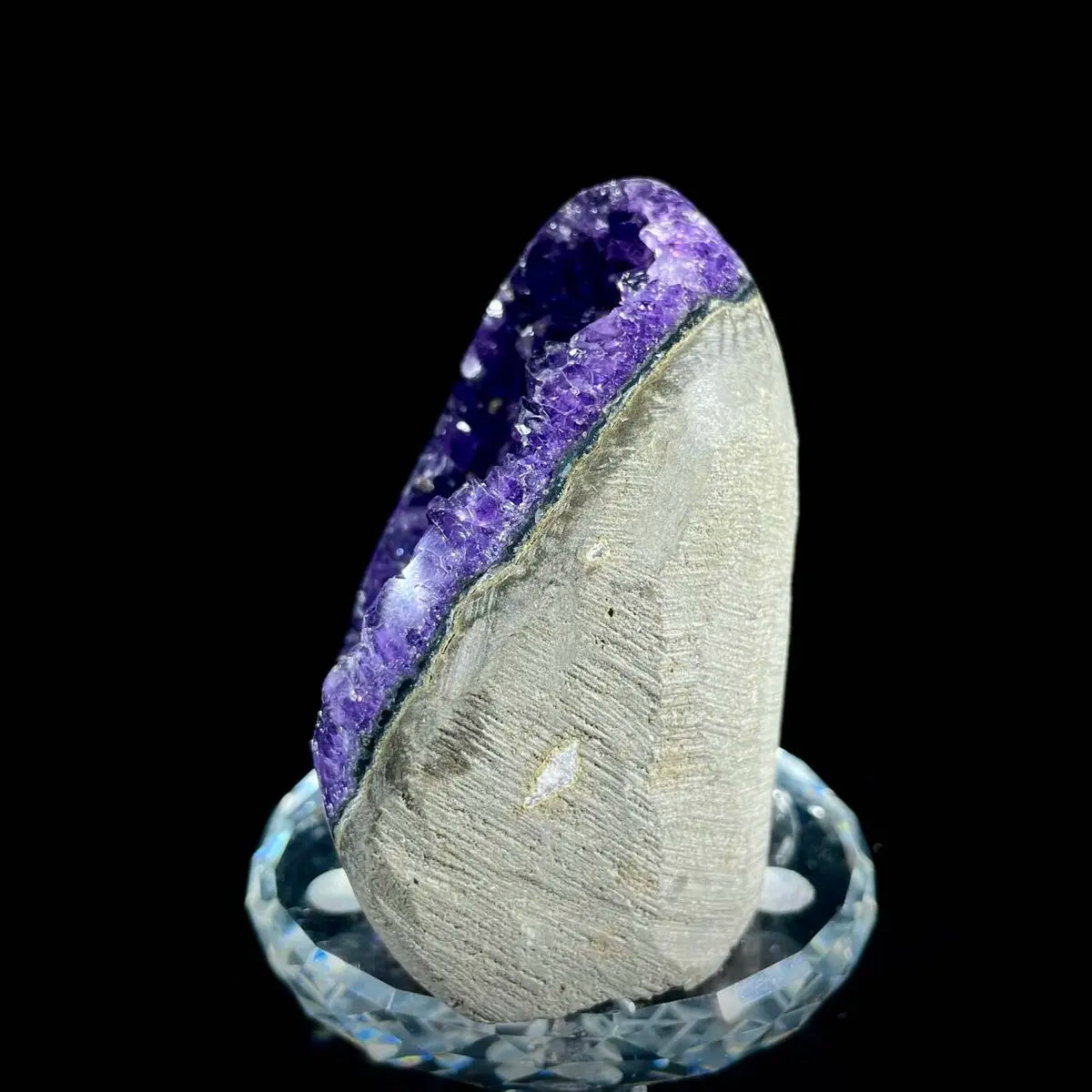 Natural Uruguay Amethyst Crystal Cluster on Matrix | Rare Quartz Mineral Specimen | Mineral Collection | 310 g | 8.5*6*5 cm