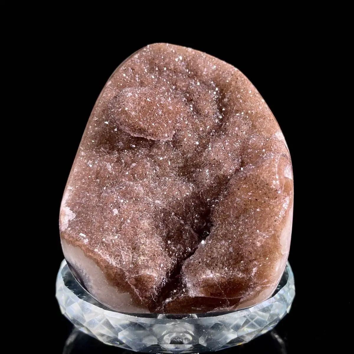 Museum Grade Natural Brazilian Rainbow Quartz Crystal Cluster with Polished Base | 660g | 10.5*8*6.5cm | Collector Mineral Specimen | Brazil