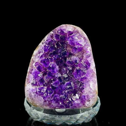 A444-Natural Uruguay Amethyst Crystal Cluster on Matrix | Rare Quartz Mineral Specimen | Mineral Collection | 630 g | 9*8*7 cm