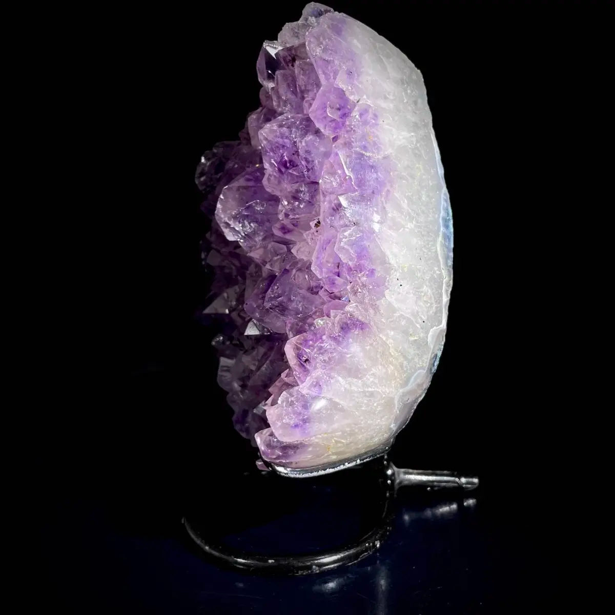Natural Crystal-Shaped Amethyst Cluster on Stand | Museum Grade Display Mineral Specimen | Decorative Home & Office Decor | 1290 g | 18.5*10*6 cm