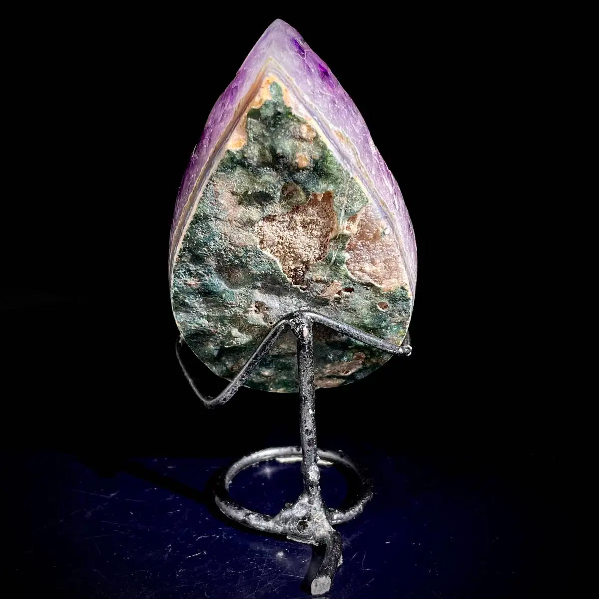 Natural Crystal-Shaped Amethyst Cluster on Stand | Museum Grade Display Mineral Specimen | Decorative Home & Office Decor | 490 g | 13.5*7.5*4 cm