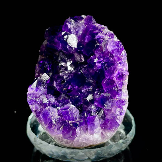A453-Natural Uruguay Amethyst Crystal Cluster on Matrix | Rare Quartz Mineral Specimen | Mineral Collection | 680 g | 12*6.5*6 cm