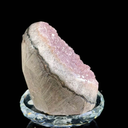 Museum Grade Natural Brazilian Rainbow Quartz Crystal Cluster with Polished Base | 340g | 6.5× 6 × 6cm | Collector Mineral Specimen | Brazil