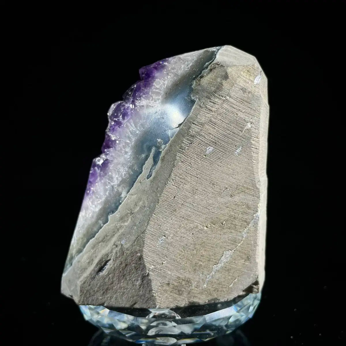 Natural Amethyst Crystal Cluster with Polished Base | 530g | 8.5*6*8 cm | Quartz Mineral Specimen | Uruguay
