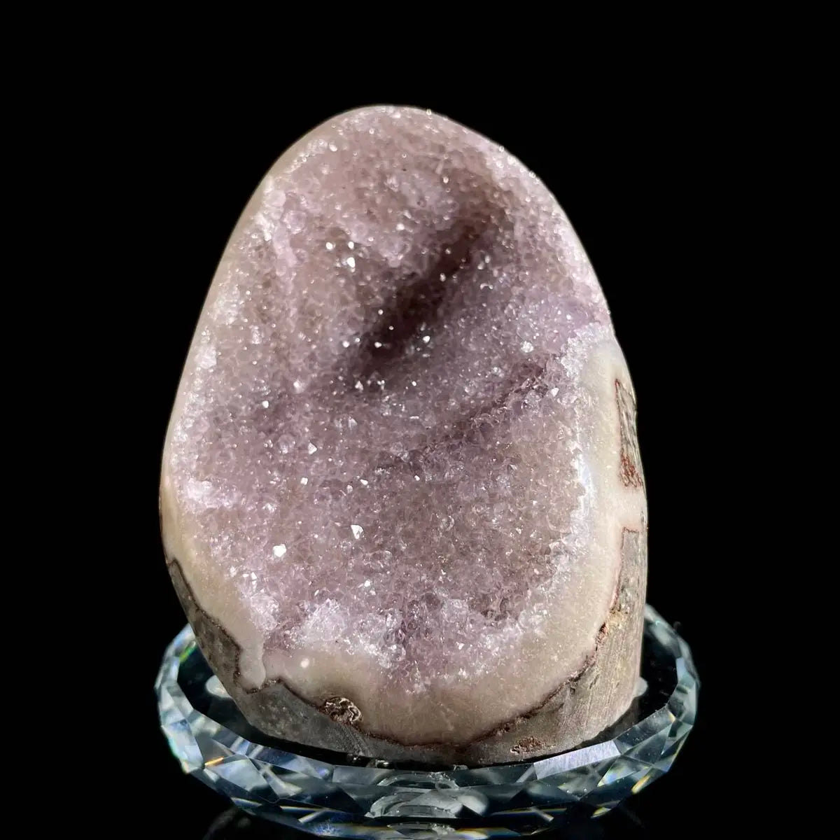 Museum Grade Natural Brazilian Rainbow Quartz Crystal Cluster with Polished Base |370g | 7.5× 6 × 7 cm | Collector Mineral Specimen | Brazil