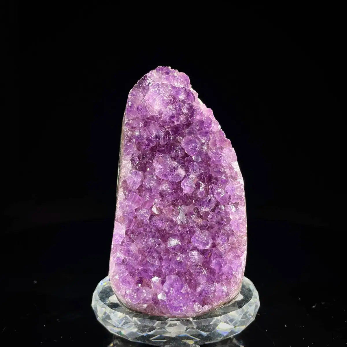 Natural Amethyst Crystal Cluster with Polished Base | 390g | 10*6*5 cm | Quartz Mineral Specimen | Uruguay